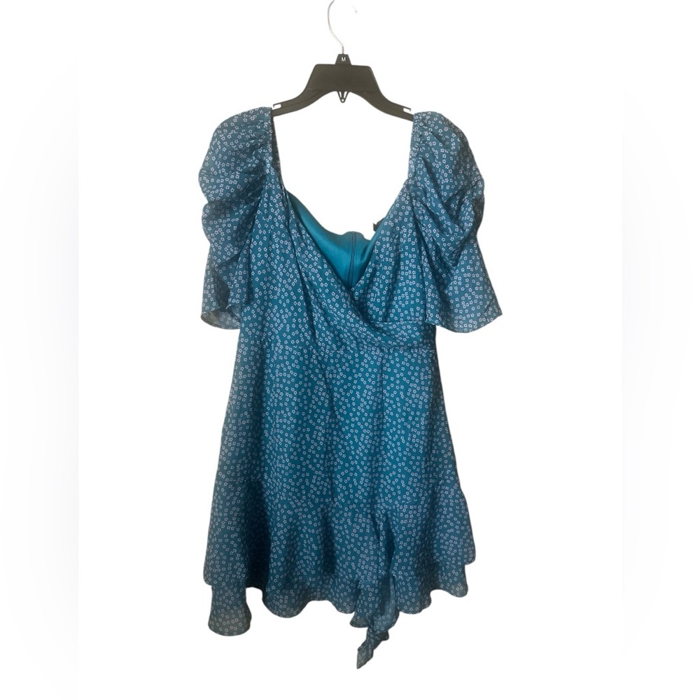 Haoduoyi Floral Puff Sleeve Dress XXL